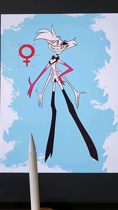 Angel Dust from Hazbin Hotel | gender swapping ✨️ #hazbinhotel #angeldust #diy #craft #painting #art