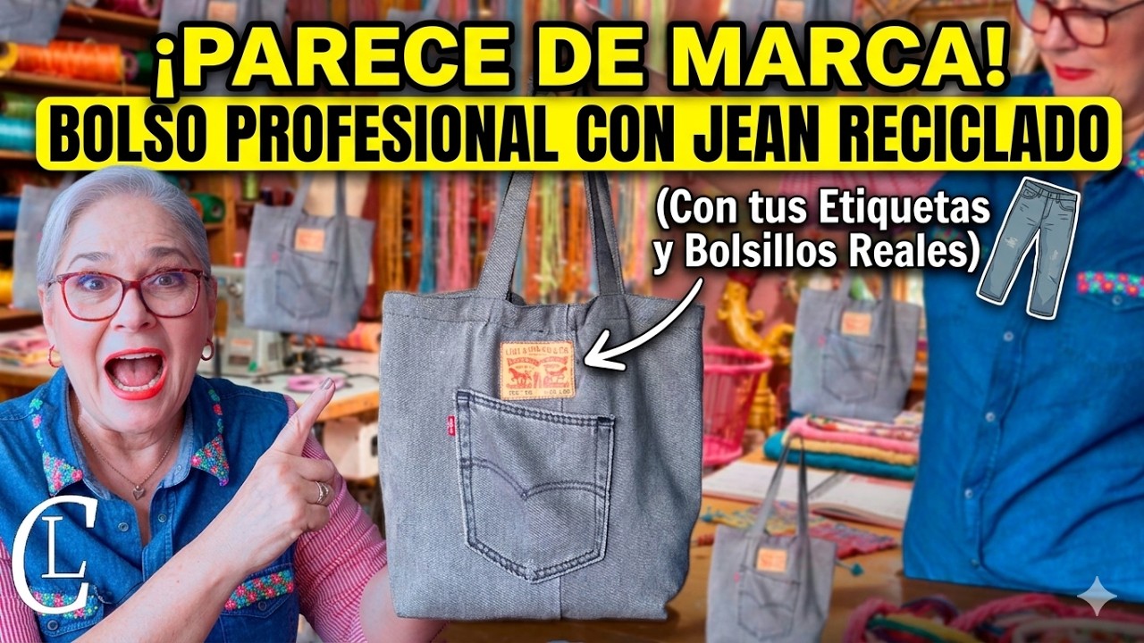 Costura Fácil: Bolso de Jean Paso a Paso (Sin Moldes Complicados)