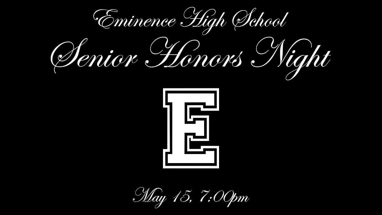 Eminence High School Senior Honors Night, Class of 2020 YouTube