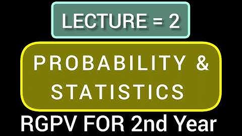 Introduction to Probability and statistics || RGPV 3rd Sem #rgpv #collagepaper 