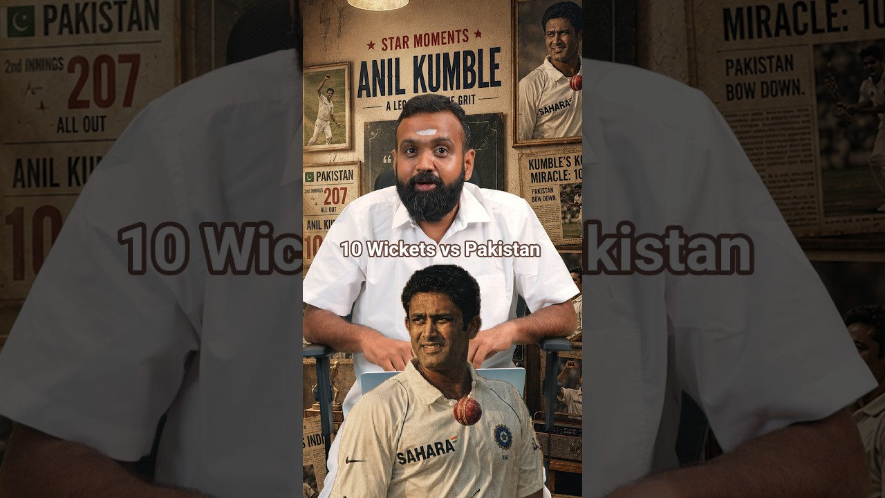 Anil Kumble 10 wickets haul vs Pakistan 😍 A core Memory 😃❤️ #ramkumarcomic #crickettamil