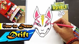 How To Draw Drift s Mask From Fortnite | BATTLE ROYAL |  Art Tutorial (step by step)