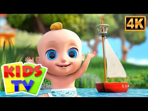 Row Row Row your Boat Song, हिंदी बाल कविता + Cartoon Nursery Poems and Pre Primary Songs