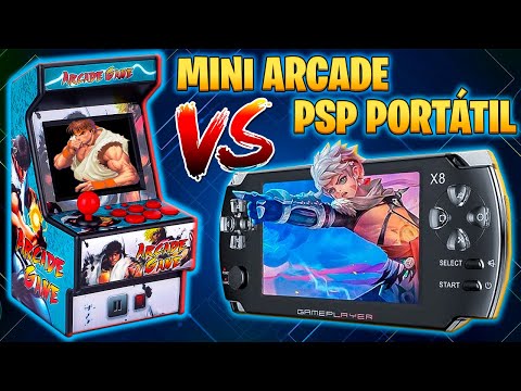 MINI ARCADE GAME RETRO COM 156 JOGOS VS PSP PORTÁTIL COM 10.000
