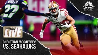 Christian McCaffrey held to 74 total yards in 49ers' 41-6 loss to Seahawks | NBC Sports Bay Area