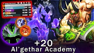 Algeth'ar Academy +20 Fortified Raging Afflicted with 3 dps the whole way, VDH POV
