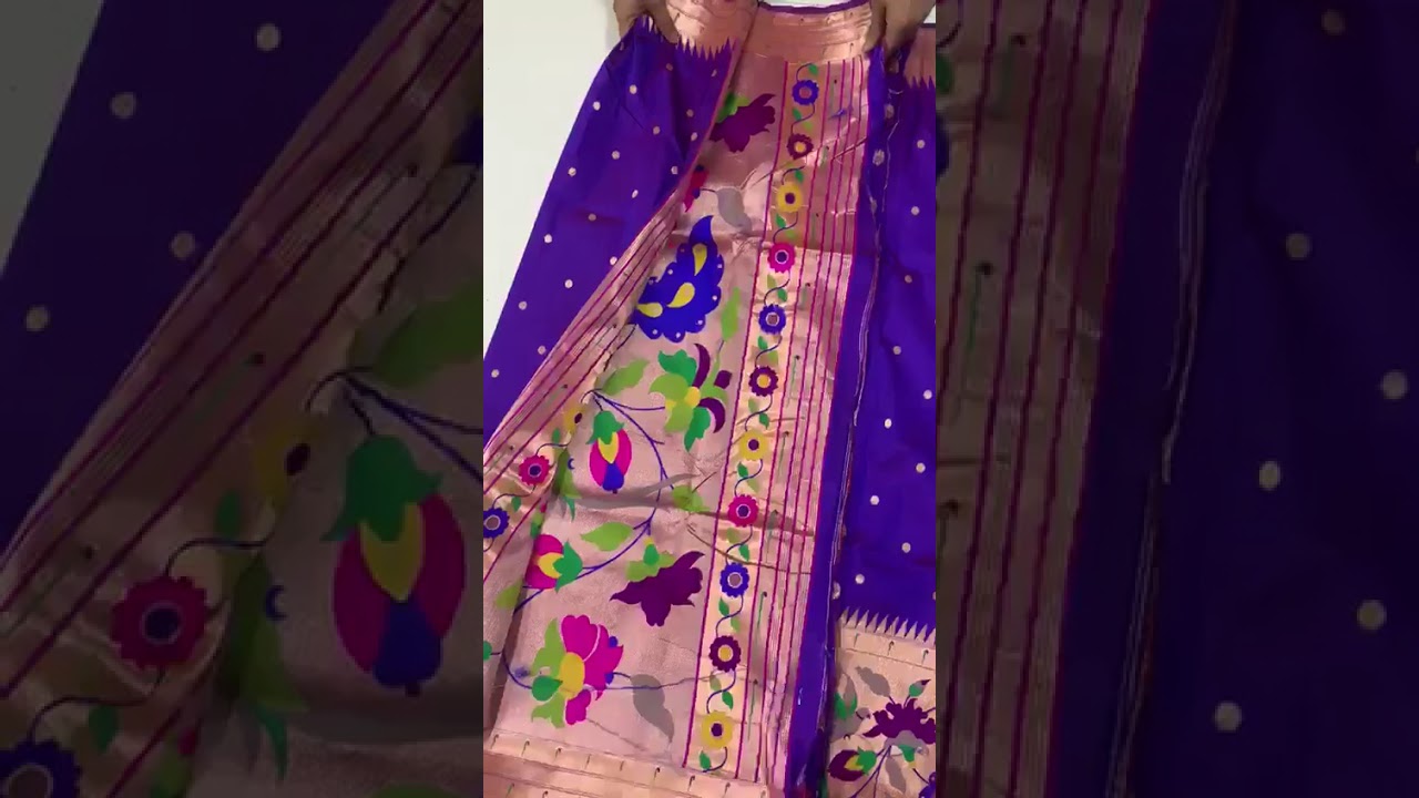 Soft Silk Big Border Peacock Bel Paithani Saree