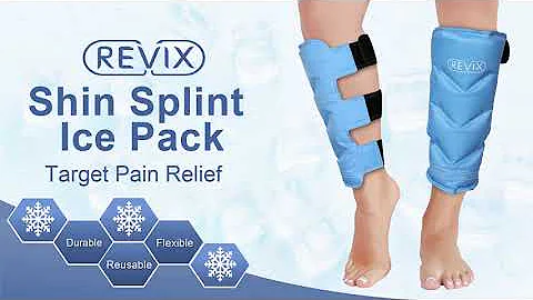 REVIX Shin Splint Ice Packs for Injuries Reusable Gel Leg Cold Pack Wraps