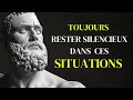 Mieux comprendre le pouvoir du silence  stocisme