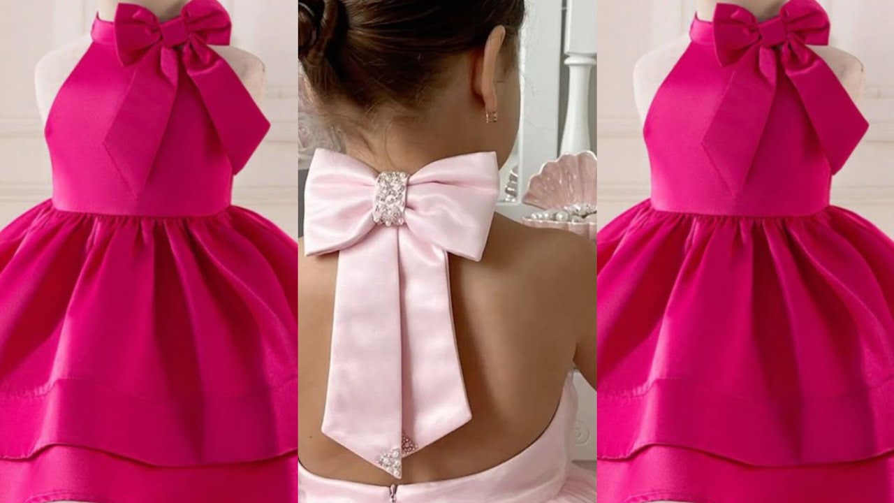 HOW TO DRAFT HALTER NECK BALL DRESS OUTFIT FOR KIDS