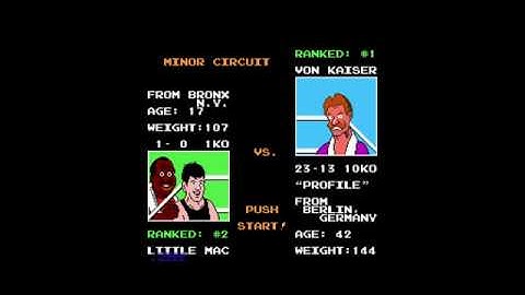 Punch Out!! - NES Little Mac vs Von Kaiser