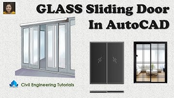 How to draw GLASS SLIDING DOOR in AutoCAD | AutoCAD Design | AutoCAD Tutorial
