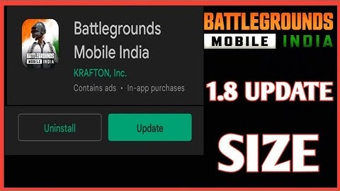 PUBGM / BGMI 1.8 UPDATE SIZE FOR ANDROID AND IOS ! TRIZEN GAMING