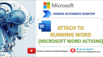 Power Automate Desktop || Attach to running Word  action(Microsoft Word actions)
