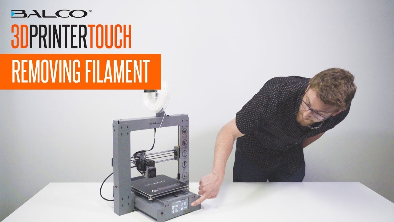 os selv løfte søster Balco Touchscreen 3D Printer - Removing Filament - YouTube