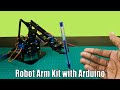 How to assemble and control a 4 dof robot mechanical arm kit with arduino  step by step