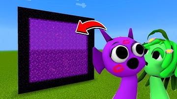 How to Make A Portal To The Durple X Vineria Sprunki Dimension in Minecraft!