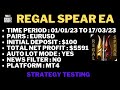 Regal Spear EA MT4 Forex Robot Strategy Testing