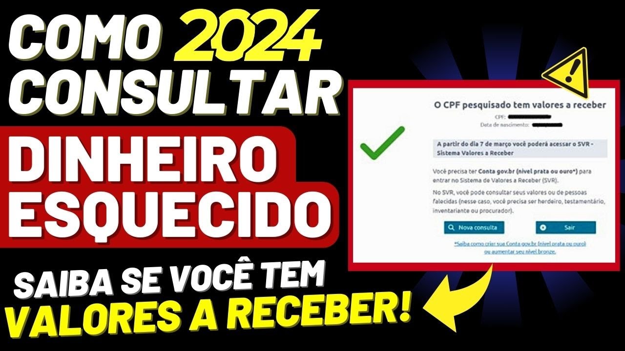 💰 LIBERADO! Como CONSULTAR DINHEIRO ESQUECIDO do BANCO CENTRAL - VALORES A RECEBER 2024