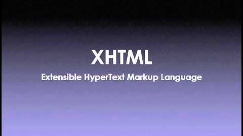 Difference between HTML and XHTML