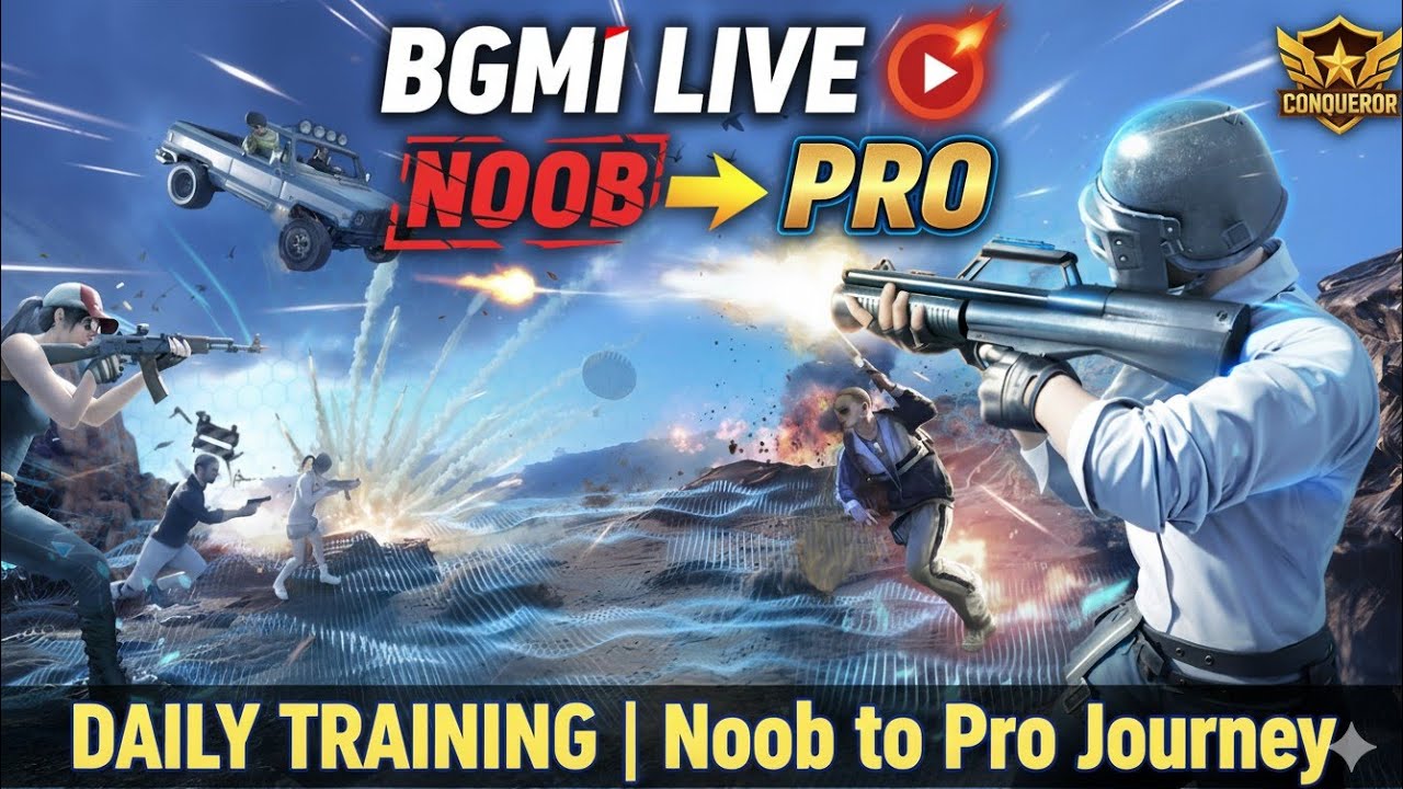 BGMI LIVE 🔴 | Daily Training | Noob to Pro Journey 🚀 Challenging Day 10\100