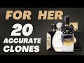 20 accurate clones of expensive perfumes for women