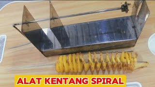 cara membuat alat pemotong kentang spiral ‼️kentang tornado