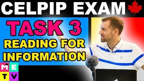 CELPIP Reading Task 3 - TIPS!