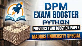 Python Previous Year Question Paper | Madras University 🔥 #exampreparation #importantquestions