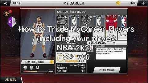 Trade Mycareer|Faceup|Play Initiator|Contract Salary|DominantHand DominantDunkHand NBA2k20 v89 v90