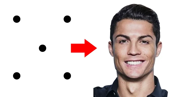 Cristiano Ronaldo drawing outline from 5 dots - How to draw cristiano ronaldo drawing easy