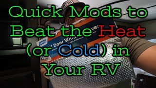RV Insulation Mods ($40 and less than 10 minutes!!)