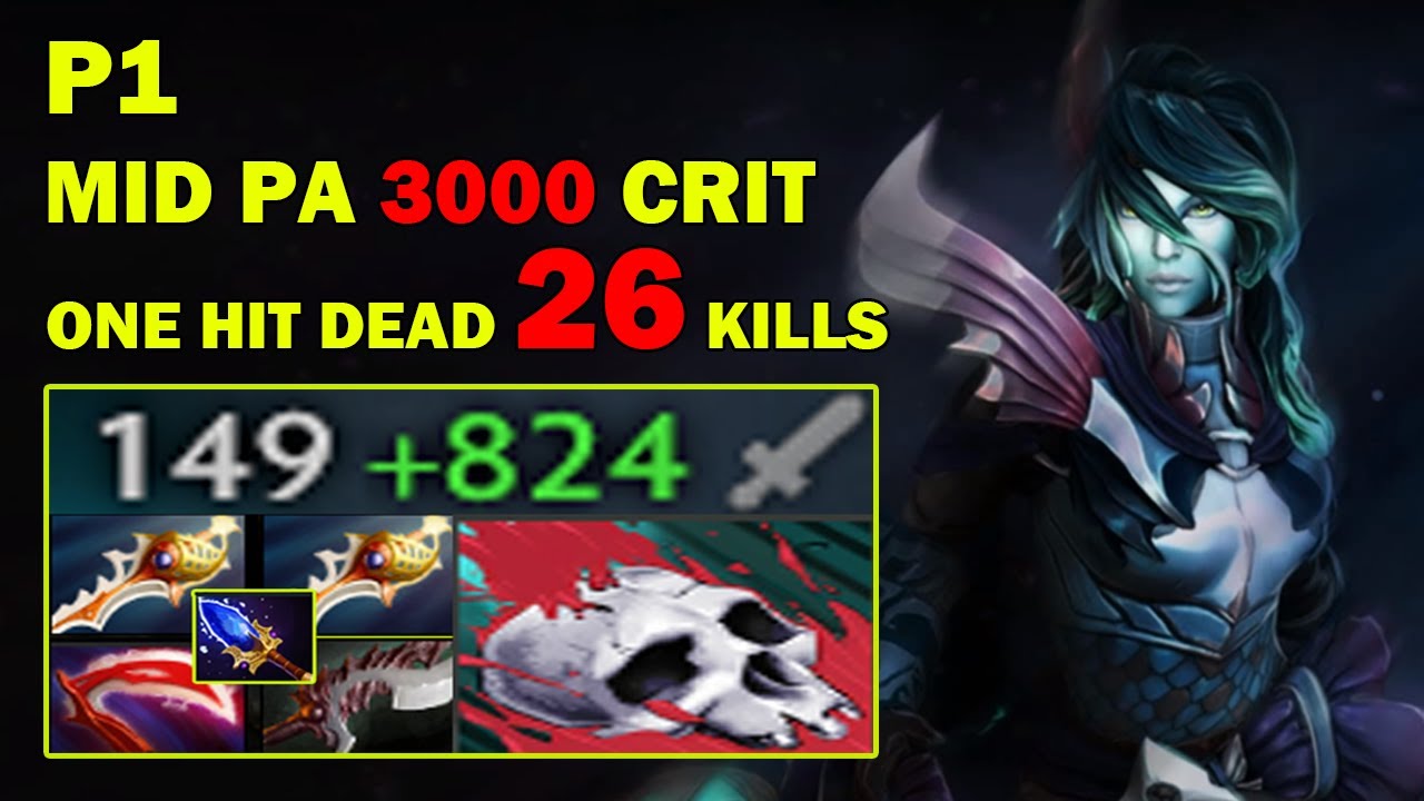 26 Kills Mid PA with 3000 Crit! One Hit Dead | Phantom Assassin | P1StreamMoments#48 | P1zzyDota2