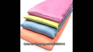 Crushed Tissue Aavarnam: The Magic of Wrinkles! ✨ #TraditionalFabric #TextileLove #trending