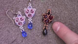 Winter Sparkle Crystal Beaded Earrings - A Jewelry Tutorial by Aura Crystals