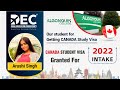 Student Success Story | Student Visa | January 2022 Intake |  DEC - 9898434909