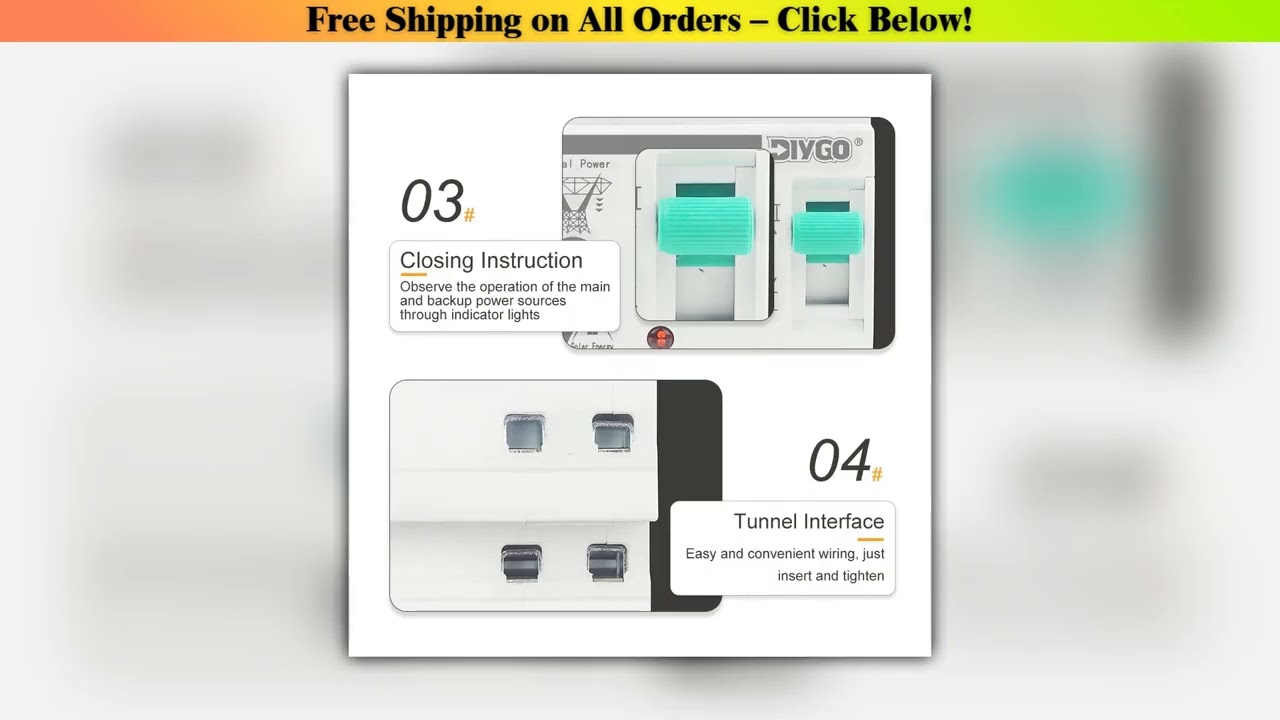 Din Rail Type Solar ATS Automatic Transfer Switch Small 3-Phase Electrical Uninterrupted Selector