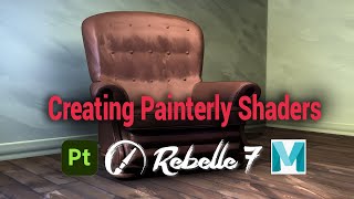 Creating Painterly shaders in Maya, Substance Painter, and Rebelle with object space normals