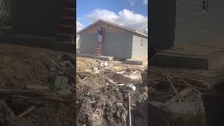 Gray paint on split face block