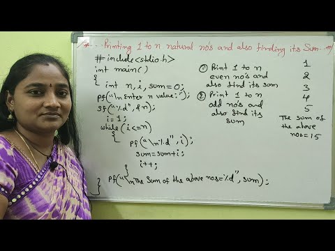 C-Language ||  Natural Numbers and it's Sum in C || Both In Telugu And English|Telugu ScitTutorials