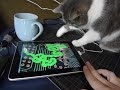 iggy investigates an ipad