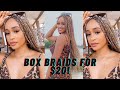 I GOT XTRA LONG LOOSE BOX BRAIDS ON MY THICK 4C HAIR FOR ONLY $20! CUSTOM COLOUR! NIGERIAN BRAIDER