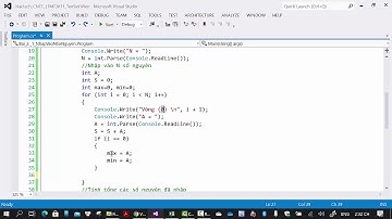 Lập Trình C# 2.2 Tìm giá trị lớn nhất, nhỏ nhất