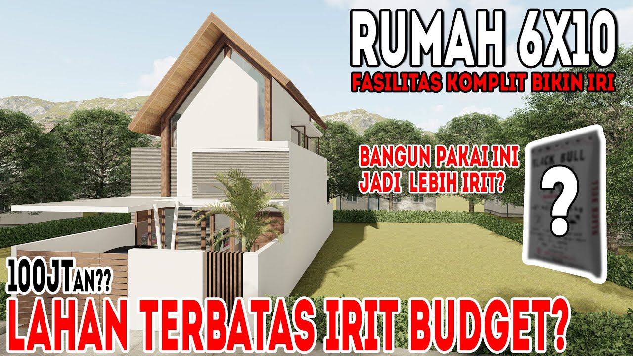Desain rumah 6x10,dengan 3 kamar tidur dan bangun dengan pakai bahan ini jadi lebih irit?