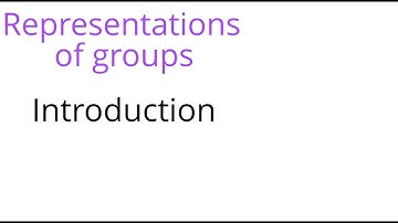 Representation theory: Introduction