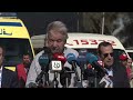 UN Chief at Rafah Border Crossing into Gaza - Media Stakeout | United Nations