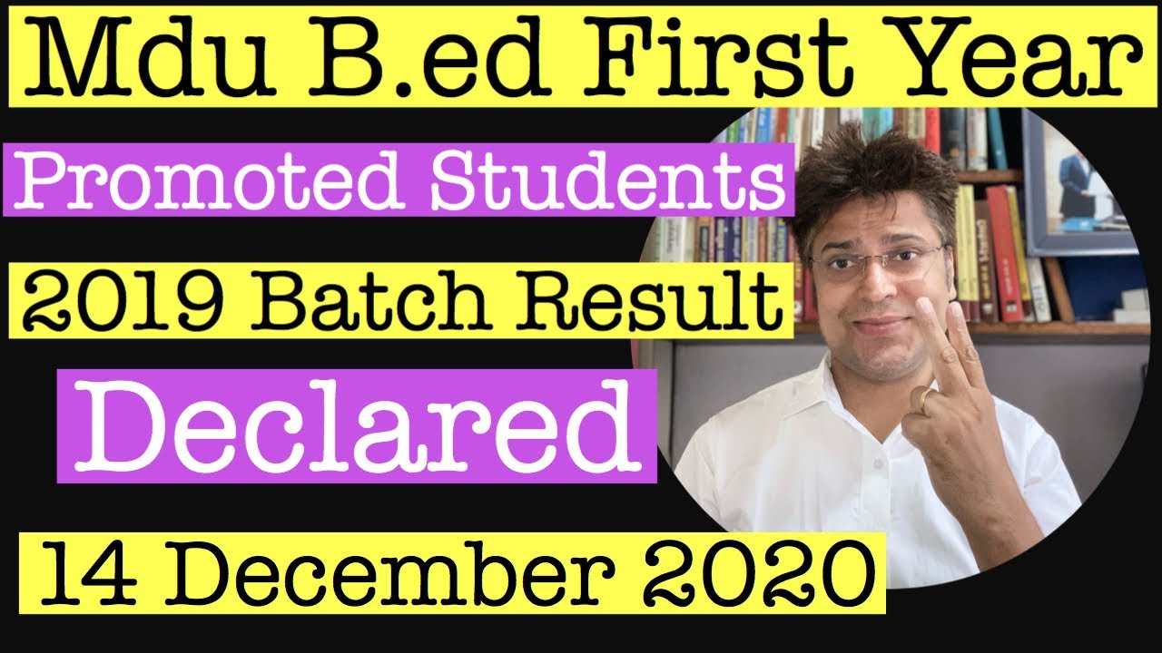 Mdu B.ed 2019 batch result # mdu B.ed first year 2019 Promoted students result # mdu B.ed Result ☝️