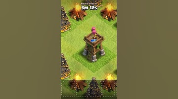 Level-4 Archer tower vs Max Lightning spell | How many spells it take to destroy it 😁😎#shorts