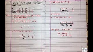 Job Sequencing with Deadlines Greedy Method  [Hindi] | DAA | Example 2