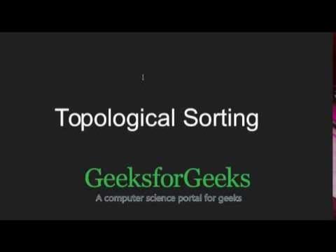 Topological Sorting | GeeksforGeeks - YouTube